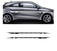 LzDQF Voiture Décalque de Latérale de Corps Jupe,pour Hyundai i20 WRC N Line 2009 2010 2011 2012 2017 2018 2022 2024 Bande Latérale Jupe Seuil Autocollant.,Blue