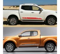 LzDQF Voiture Décalque de Latérale de Corps Jupe,pour Nissan Navara NP300 Off Road Bande Latérale Jupe Seuil Autocollant.,E-Red