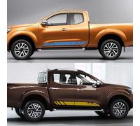 LzDQF Voiture Décalque de Latérale de Corps Jupe,pour Nissan Navara NP300 Off Road Bande Latérale Jupe Seuil Autocollant.,C-Yellow
