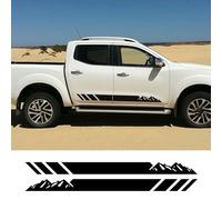 LzDQF Voiture Décalque de Latérale de Corps Jupe,pour Nissan Navara NP300 Off Road Bande Latérale Jupe Seuil Autocollant.,A-Black