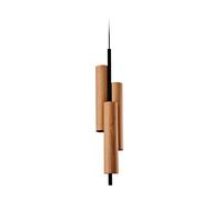LZF Lamps Black Note Triplet Suspension Pendelleuchte, cerisier naturel / noir mat