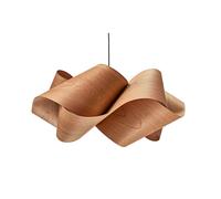 LZF Lamps Swirl Large Suspension Pendelleuchte, cerisier naturelle, canopy noir