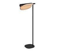 LZF LUZIFER lampadaire OMMA 1 LEAF 2700K, structure noire (Hêtre naturel - Vernis à bois)