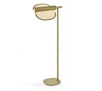 LZF LUZIFER lampadaire OMMA 1 LEAF 3000K, structure en or (Blanc naturel - Vernis à bois)
