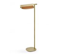LZF LUZIFER lampadaire OMMA 1 LEAF 3000K, structure en or (Cerise naturelle - Vernis à bois)