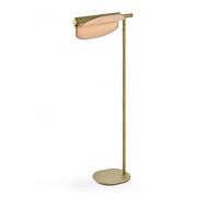 LZF LUZIFER lampadaire OMMA 1 LEAF 4000K, structure en or (Hêtre naturel - Vernis à bois)