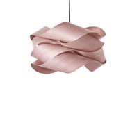 LZF LUZIFER lampe à suspension LINK LARGE auvent noir (Rose pâle - Vernis à bois)