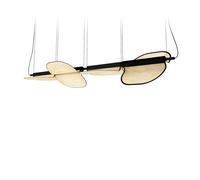 LZF LUZIFER lampe à suspension OMMA DOUBLE 2 Dim 0-10V 2700K (Finitions blanches et noires naturelles - Vernis à bois)