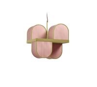 LZF LUZIFER lampe à suspension OSCA SMALL (Rose pâle, texture or métallique - Vernis à bois)