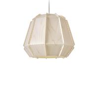 LZF LUZIFER lampe à suspension STITCHES BAMAKO (Blanc ivoire - Vernis à bois)