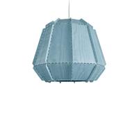LZF LUZIFER lampe à suspension STITCHES BAMAKO (Bleu Marine - Vernis à bois)