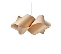 LZF LUZIFER lampe à suspension SWIRL LARGE rosace nickel (Hêtre naturel - Vernis à bois)