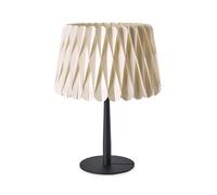 LZF LUZIFER lampe de table LOLA MEDIUM base noir (Blanc ivoire - Vernis à bois)