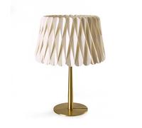 LZF LUZIFER lampe de table LOLA MEDIUM base or (Blanc ivoire - Vernis à bois)