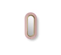 LZF LUZIFER lampe murale applique avec miroir LENS OVAL diffuseur métallique d'or 4000K (Rose pâle - Vernis à bois)
