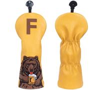 LZFAN Housse de tête de club de golf - Couvre-chef de club hybride en bois de parcours - Ours de bière (équière)