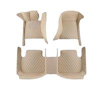 LZGQAZ Tapis Voiture pour Porsche Cayenne 2010-2015 2016 2017, Couverture ComplèTe Cuir Tapis de Sol ImperméAble AntidéRapant Interieur Accessoires,Beige