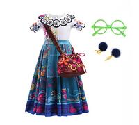 LZH Encanto Mirabel Costume Robe pour filles Cosplay Isabela Madrigal Princesse Halloween habiller avec accessoire