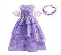 LZH Encanto Mirabel Costume Robe pour filles Cosplay Isabela Madrigal Princesse Halloween habiller avec guirlande