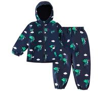 LZH Enfants Imperméable Garçon Neige à Capuche Veste de Pluie Pantalon | 2PCS Set Garçon Filles Imperméables à Capuche Veste et Pantalon, Doublé Polaire, pour Jour de Pluie Neige, l'école