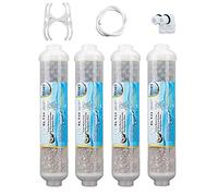 LZH FILTER Élément Filtrant Alcalin 6A, Filtre Reminéralisation, Adapté Filtre Tubulaire Linéaire de Petit Système Mélange par Osmose Inverse 10 Pouces (4 Groupes)