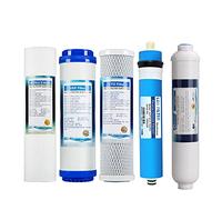 LZH FILTER Lot de 5 Filtres pour osmoseur inverse Kit de filtres de remplacement complet 75 GPD pour système de filtration d'eau par osmose alcaline
