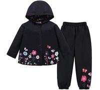 LZH Imperméable de Pluie pour Enfants Imperméable Capuche Veste et Pantalon | 2PCS,imperméable capuche veste pantalon. Imperméables pour garçons filles, à un usage quotidien tout au long de l'année 1-6Y