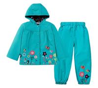 LZH Imperméable de Pluie pour Enfants Imperméable Capuche Veste et Pantalon | 2PCS,imperméable capuche veste pantalon. Imperméables pour garçons filles, à un usage quotidien tout au long de l'année 1-6Y