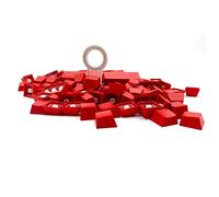 LZH-LP 104 Touches compatibles avec Les commutateurs MX Doubleshot Support Éclairage LED ABS Touches Profil OEM pour Clavier mécanique de Jeu DIY (Rouge)