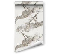 LZH-LP Papier Peint Autocollant, 40x1000CM Épais Givré Marbre Granit Papier Contact Décoller Coller Vinyle Film Décoratif Amovible pour Armoires Murales