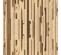 LZH-LP Papier Peint Autocollant, 44x600CM Bloc Bois Patchwork Ombres Lumineuses 3D Papier Contact Décoller Coller Vinyle Film Décoratif Amovible pour Armoires Murales