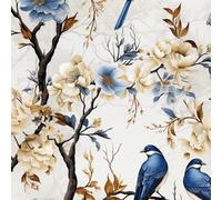 LZH-LP Papier Peint Autocollant, 44x600CM Jungle Avec Oiseau Loriot Papier Contact Décoller Coller Vinyle Film Décoratif Amovible pour Armoires Murales