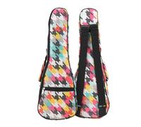 LZHAOHE Sac à dos imperméable pour ukulélé de concert en polyuréthane avec fenêtre transparente et design ergonomique, Colorful-2., Taille unique