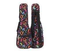 LZHAOHE Sac à dos imperméable pour ukulélé de concert en polyuréthane avec fenêtre transparente et design ergonomique, Colorful - 1., Taille unique