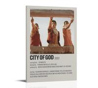 LZHCSCDY City of GodClassic Movie Wonderful TV Series Poster sur toile Décoration murale pour chambre à coucher 60 x 90 cm Style cadre