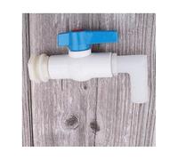 LziXan Raccord de Drainage coudé à 90° avec Valve for Aquariums/Irrigation de Jardin/Industriel - Matériau PVC Durable, Filetage 1/2"/3/4"/1"(1 in)