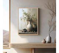 LZJAGXX Affiche vintage représentant un citronnier ou un olivier dans un vase, décoration murale, 50 x 70 cm, sans cadre