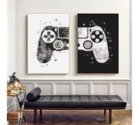 LZJAGXX Gaming Room Canvas Paintings Abstract Gamepad Posters and Prints Wall Art Pictures for Boys Children Room Bedroom Decor 80x120cmx2 Frameless