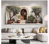 LZJAGXX Modern Style Olive Tree Entrance Decorative Painting - Large Canvas Painting Olive Branch Mural for Living Room Bedroom(40X80cm/Frameless)