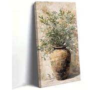LZJAGXX Modern Style Olive Tree Entrance Decorative Painting - Large Canvas Painting Olive Branch Mural for Living Room Bedroom(55X110cm/Frameless)