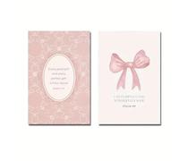 LZJAGXX Peinture sur toile avec citations inspirantes, art mural chrétien minimaliste - Imprimés style ferme avec nœud rose, décoration d'intérieur moderne (40 x 60 cm x 2/cadre intérieur)