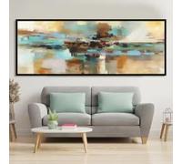 LZJAGXX Tableau abstrait classique, impression sur toile colorée grand format, affiche abstraite pour salon, chambre et décoration intérieure (50 x 150 cm/toile tendue sur châssis)