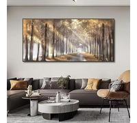 LZJAGXX Tableau sur toile grand format représentant un paysage forestier naturel, un arbre au soleil, idéal pour une décoration de salon moderne (70 x 140 cm/Toile tendue sur châssis).