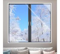 LZJD Film Isolant pour Fenêtre 130 x 112 cm Isole de La Chaleur et du Froid Film Isolant Fenetre Anti Froid Installation Simple Convient Aux Vérandas et Aux Fenêtres en Verre, Blanc