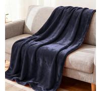 LZJD Plaid Canapé 145 x 170 cm Flanelle Doux et Chaude Couverture Polaire Flanelle Toutes Saisons pour Lit Canapé Voyage, Gris Foncé