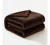 LZJD Plaid Canape Couverture Polaire 60 x 140 cm Moelleuse et Chaude Couverture Polaire Flanelle Polyvalente pour Printemps Automne Canapé Ou Lit, Brun