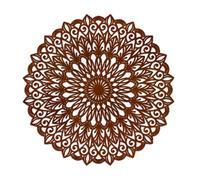 LZJDHKJ Décoration Murale en Bois Mandala Décoration Art Minimaliste Sculpture Murale en Fil De Fleurs pour Chambre Salon Bains Galerie,50cm/19.7 in, Wood Color