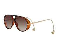 LZJDHKJ Lunettes De Soleil pour Femmes Et Hommes, Vintage des Années 70 Chunky Double Pont Lunettes Protection UV400 OversizedB,One Size