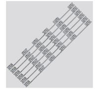LZJJJKKPA Bande de rétro-éclairage LED, 6/30/60 pièces, for kdl48mt539u Ph48s61dg Ph48leda2 L48f50slim L48t20smart(1kit 6pcs)