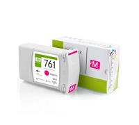 LZJJJKKPA Cartouche d'encre 761 avec Encre pigmentée et colorante complète HP761 for imprimante Designjet T7100 T7200 MBK-775ML C/M/Y/GY/DGY-400ML(Magenta)